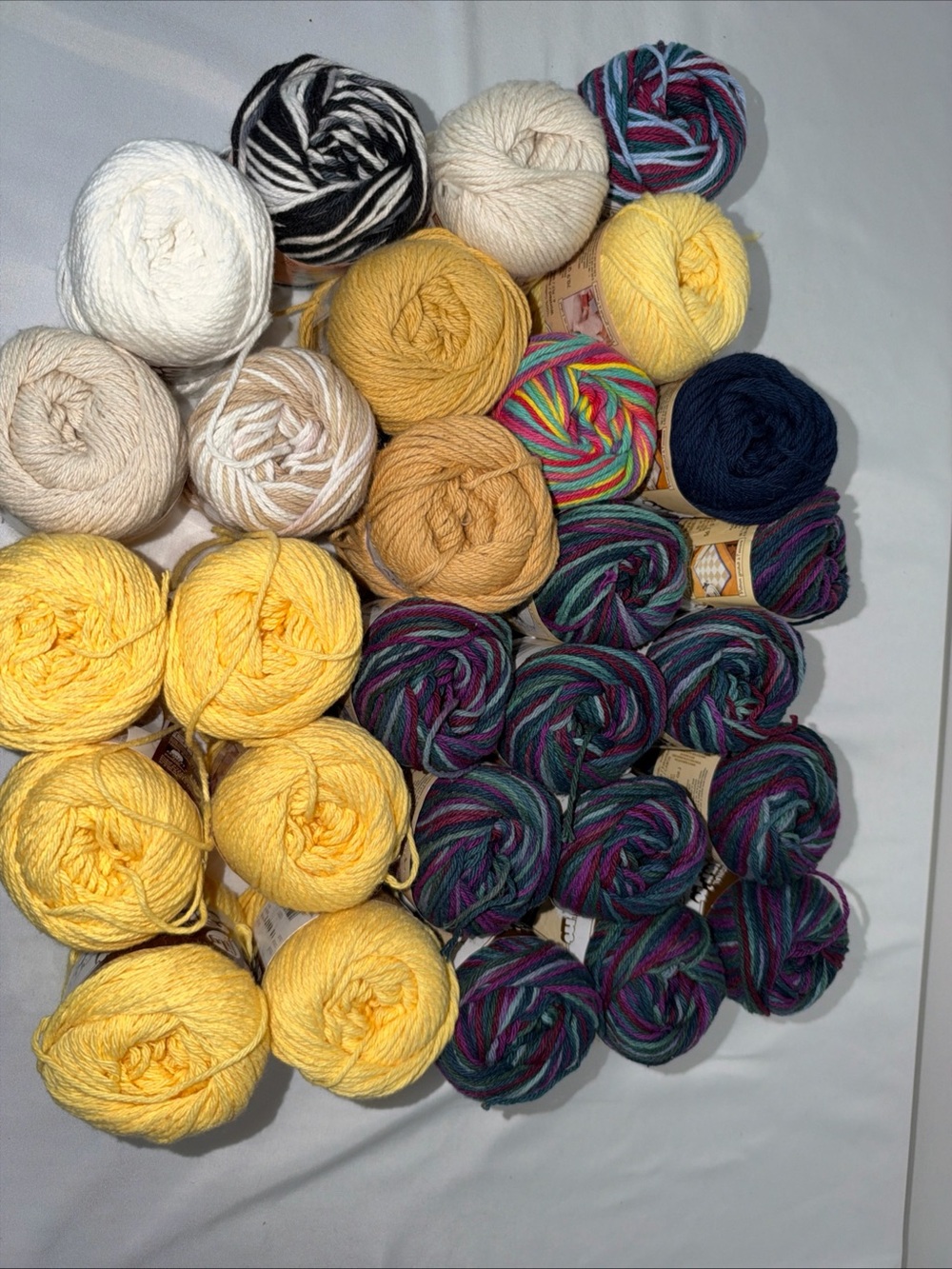 Sugar N Cream Peaches N Cream Yarn Mixed Lot 27 New Variegated Solid 4 Lbs